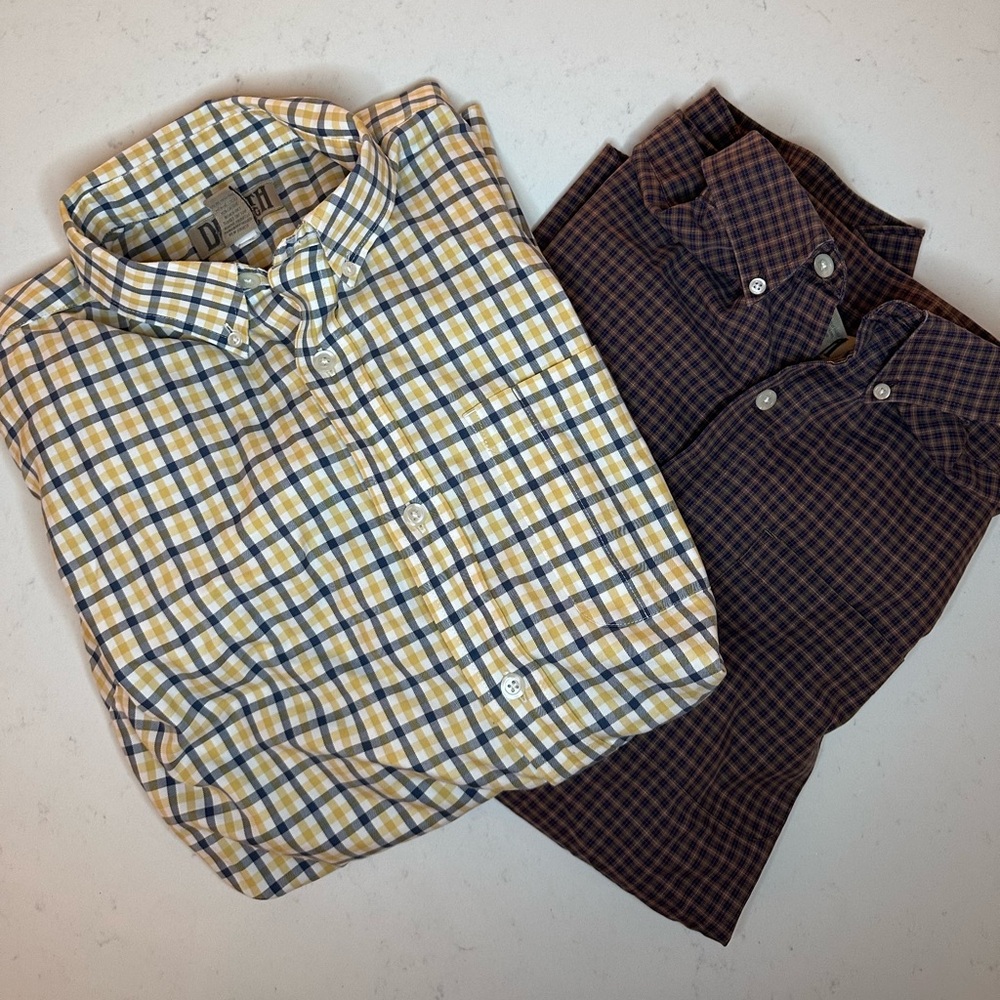 2 Pack Duluth Trading Co Button Downs Yellow and Maroon
